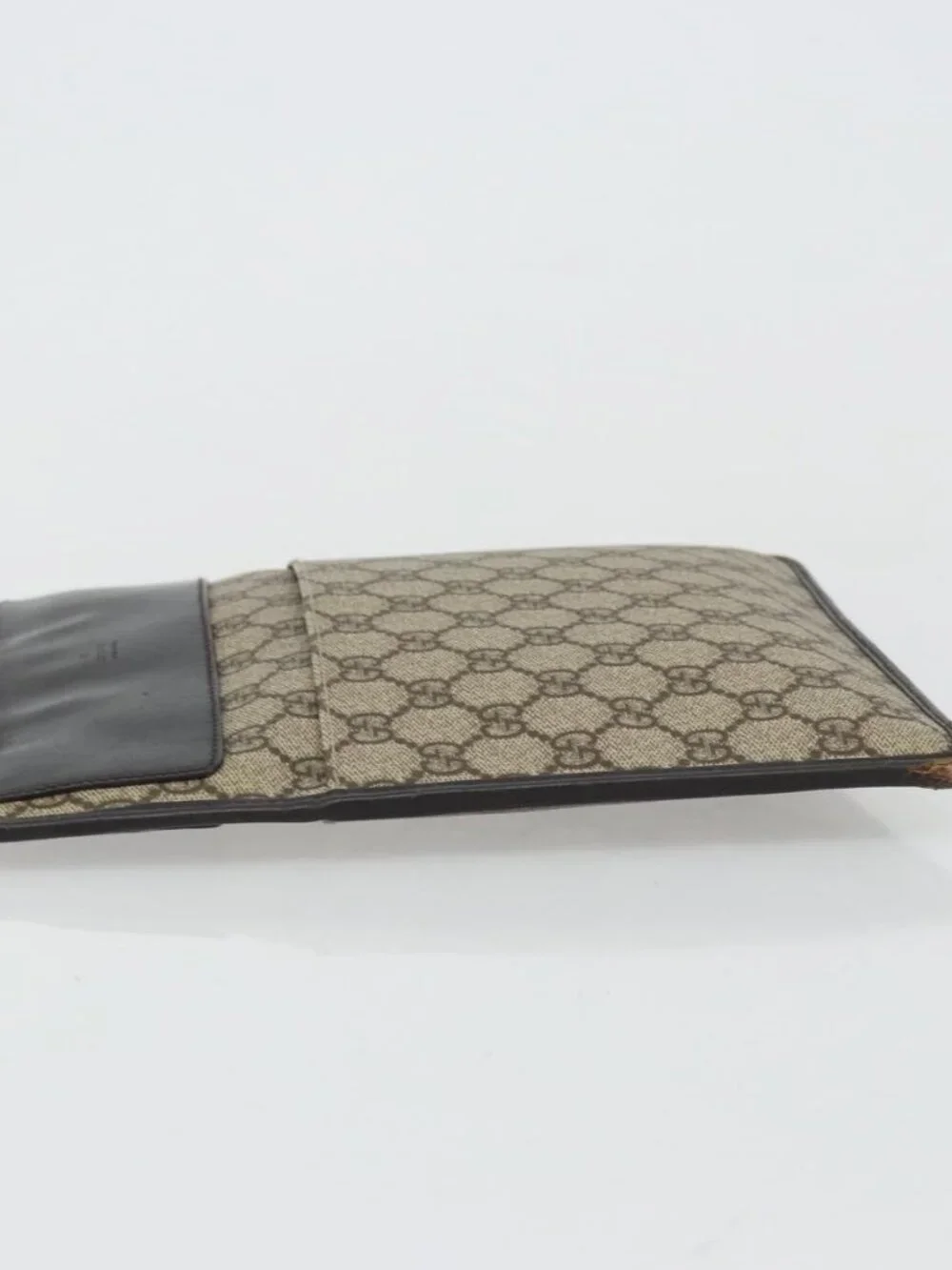 GUCCI GG Canvas Shoulder Bag PVC Beige Silver 27639 Auth yk20236